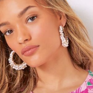 Lilly Pulitzer Pearly Hoop Earrings